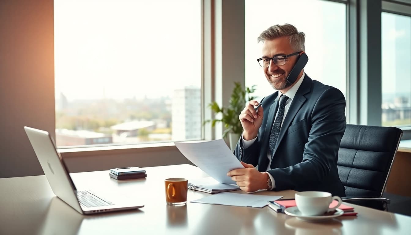 Headhunter Krefeld analysiert Lebensläufe am modernen Bürortisch.