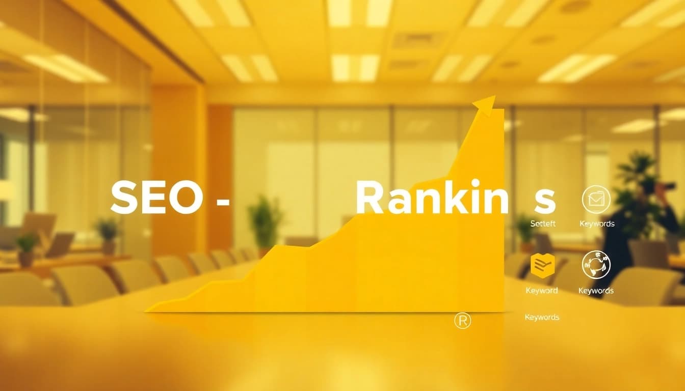 Visualisieren Sie mit diesem Bild einen positiven Anstieg im SEO-Ranking durch Datenanalyse und Suchmaschinenoptimierung.