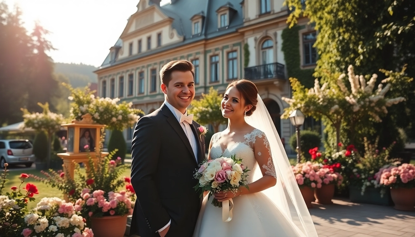 Hochzeitsfotograf München capturing a couple in a romantic outdoor setting.
