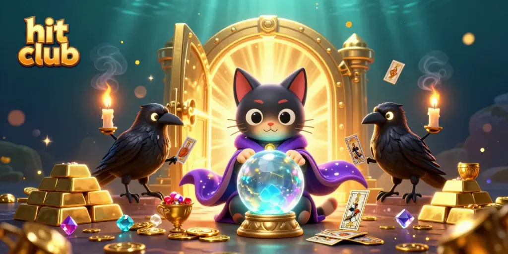 Experience thrilling action at hit club with vibrant fortune teller and mystical elements in a casino setting.