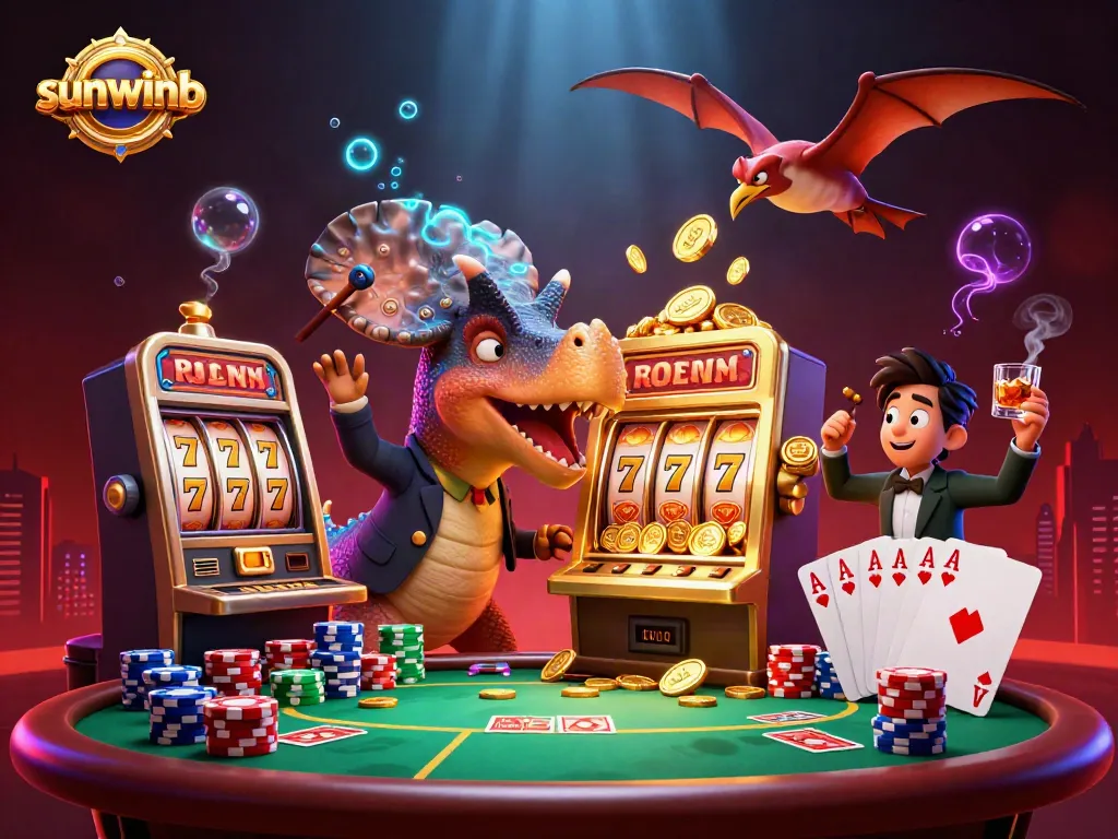 Catch golden coins at sunwinb while a pachycephalosaurus wins jackpots at the slot machine.