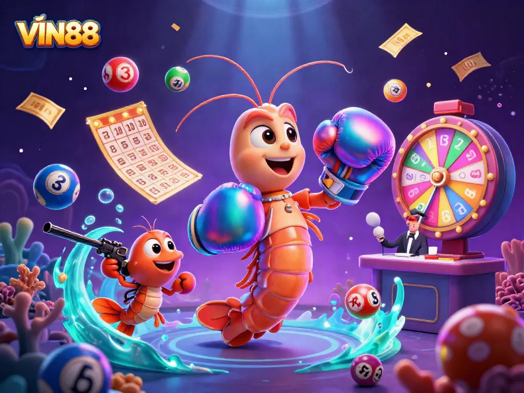 Experience thrilling gameplay at VIN88 with colorful lottery elements and dynamic casino action.