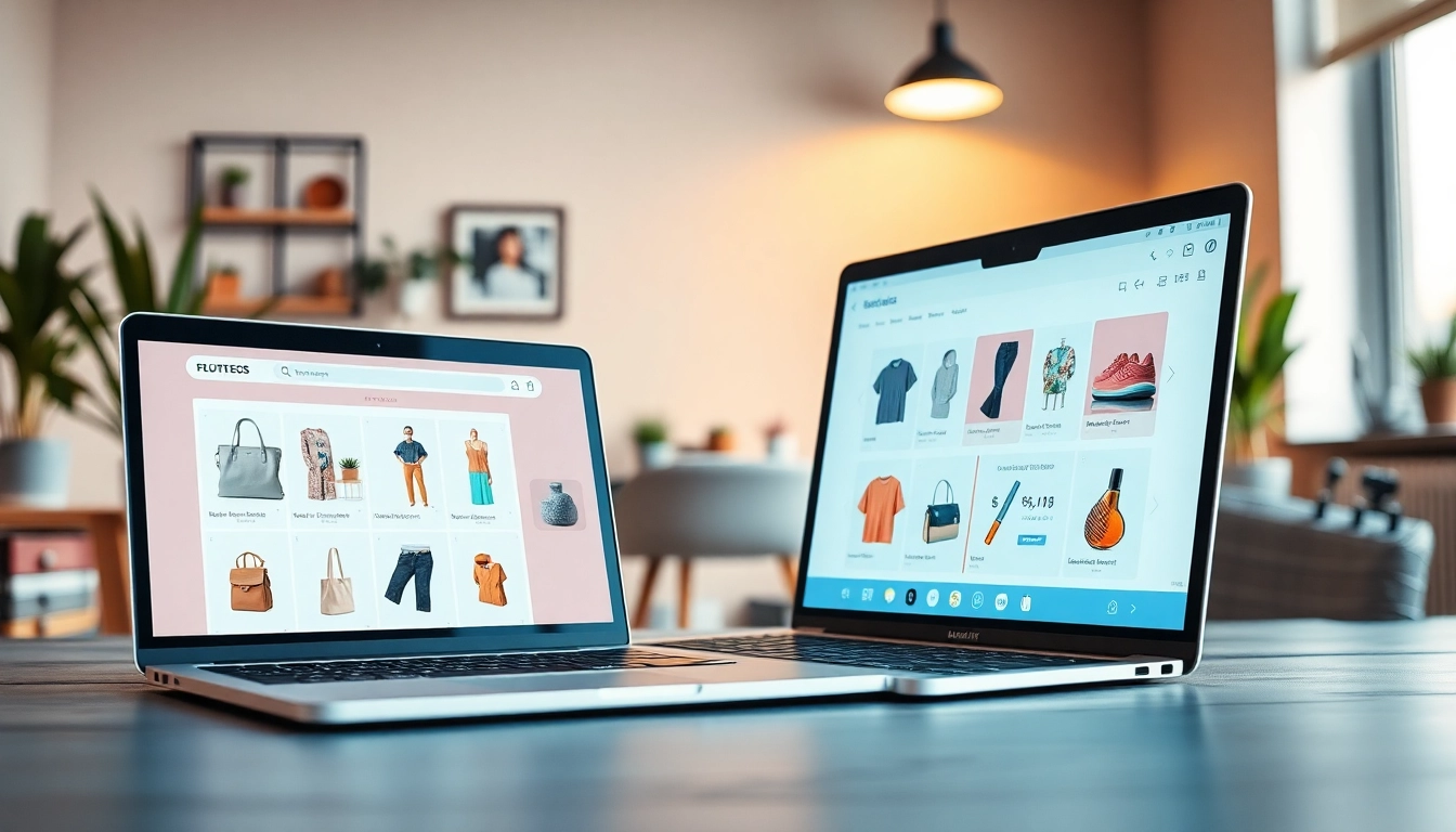 Shoplinks 4u bietet eine ansprechende e-commerce Benutzeroberfläche mit klaren Produktbildern.