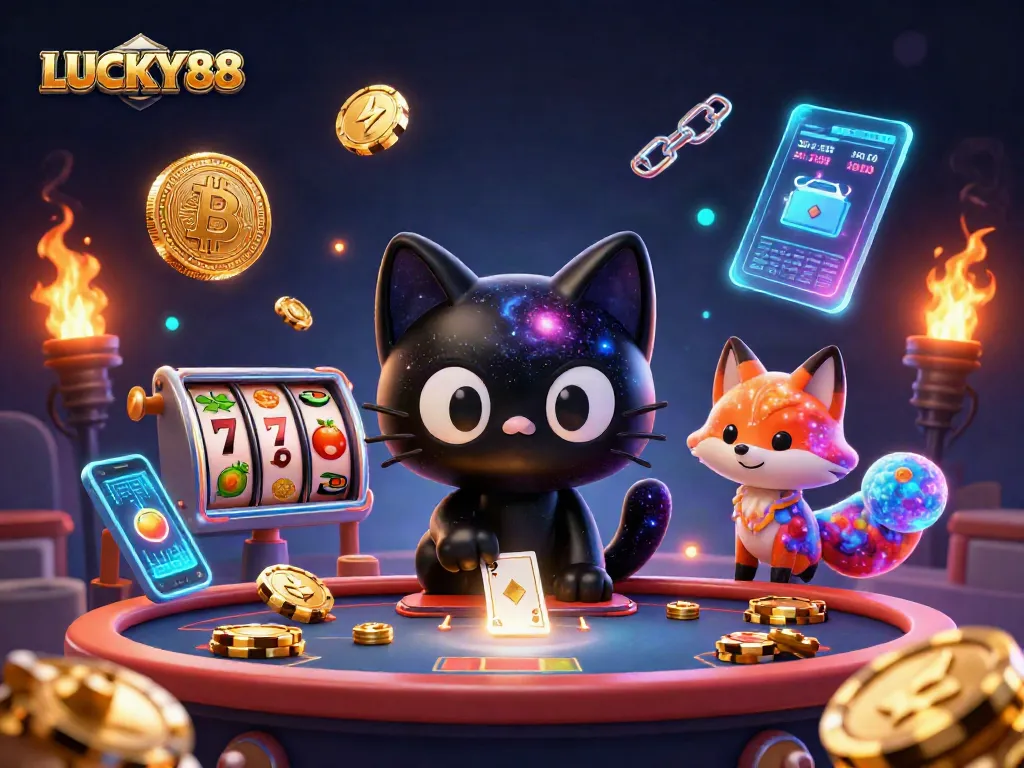 LUCKY88 brings luck at the vibrant cosmic casino table with riches and excitement.