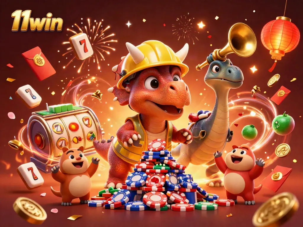 Experience thrilling gameplay with 11win in a vibrant casino scene full of poker chips and celebration.