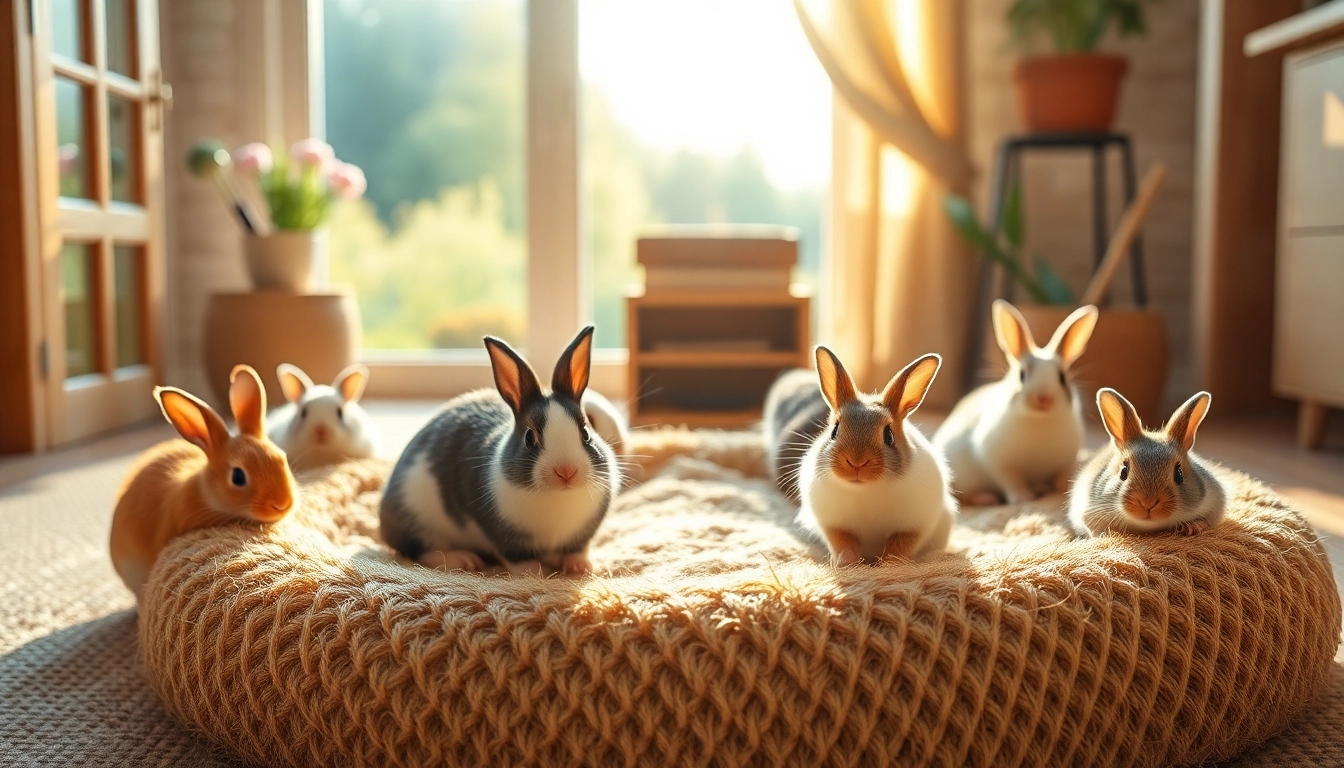 Hanfmatte for small animals in a cozy setting with playful pets.