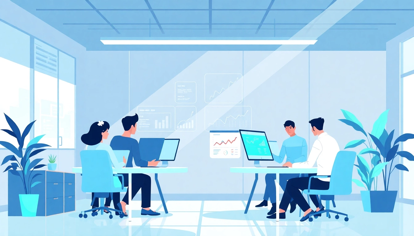 Engage with a leading Online Marketing Agentur in meiner Nähe, showcasing a collaborative workspace.