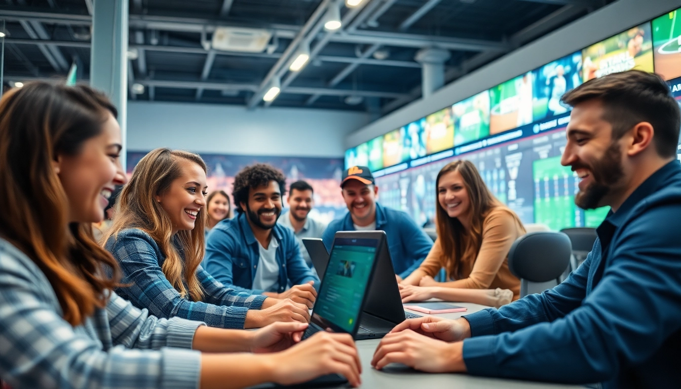 Engage with Neue Wettanbieter as users actively enjoy online betting experiences in a vibrant setting.