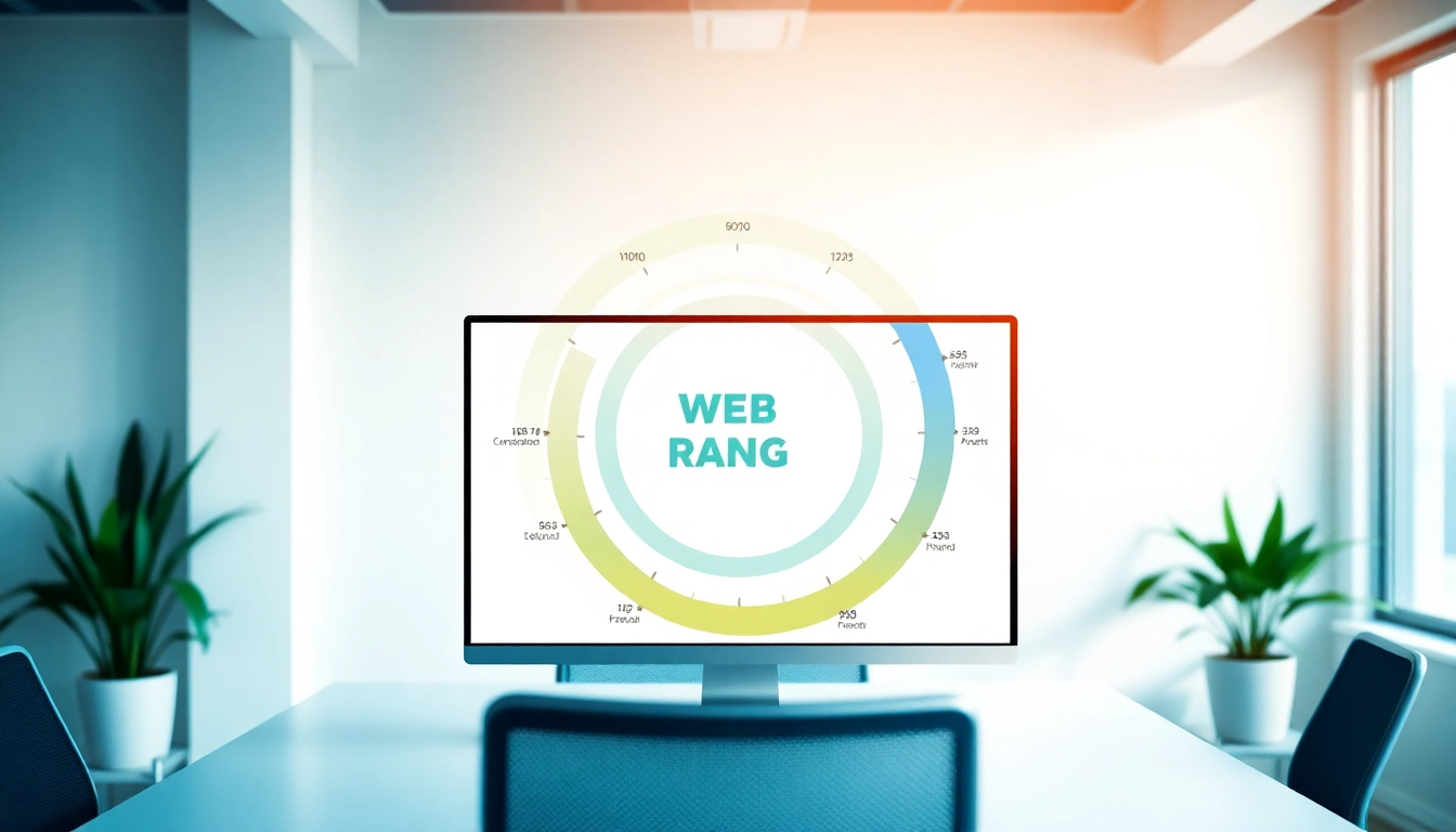 Visualisieren Sie den Web-Rang mit einem modernen Diagramm für die Website-Analyse.