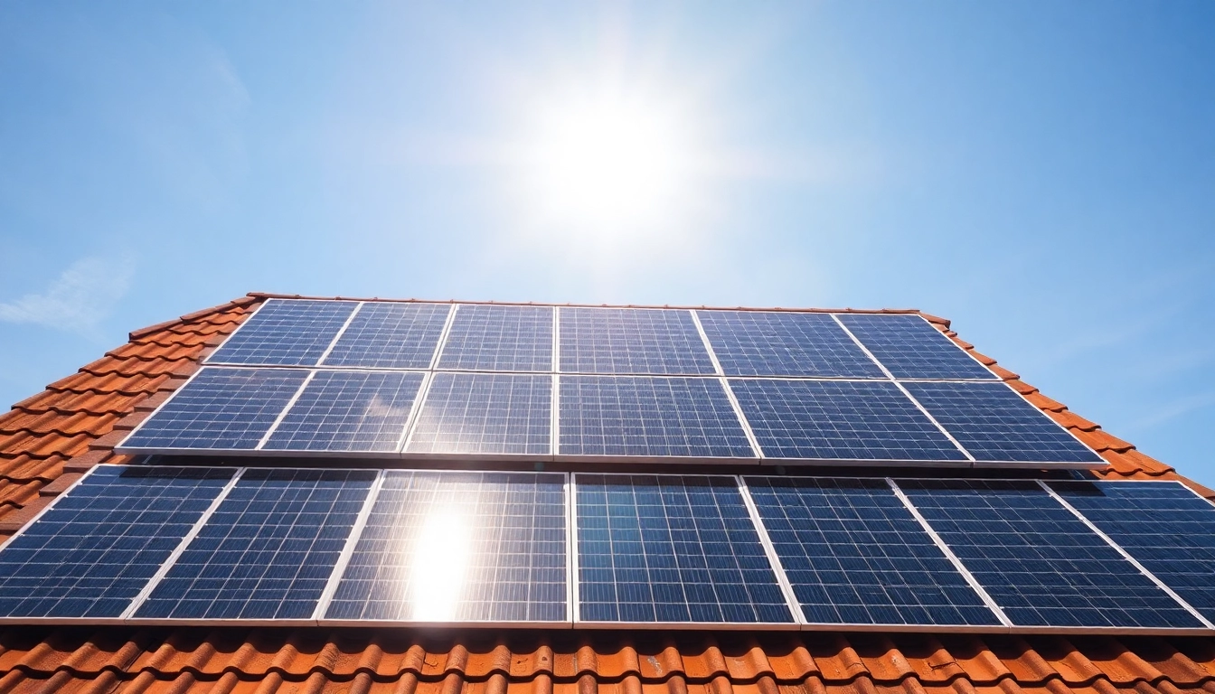 Entdecken Sie Vorteile der PV Anlage kaufen Finanzierung mit Solarpanelen, die auf einem modernen Dach installiert sind.