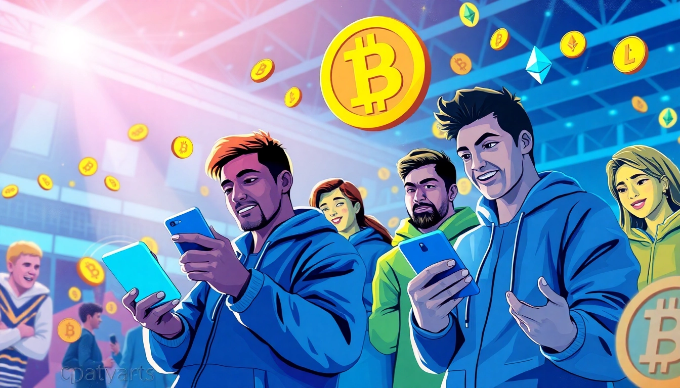 Experience the thrills of crypto sports betting with diverse players engaging in cryptocurrency bets on modern devices.