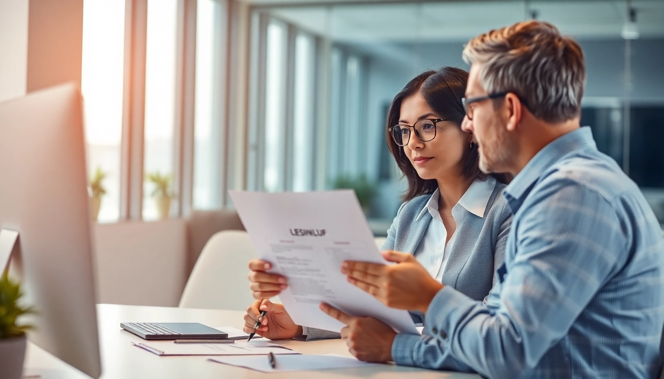 Interaktive Personalvermittlung: Fachkräfte präsentieren Lebensläufe während eines Bewerbungsgesprächs.