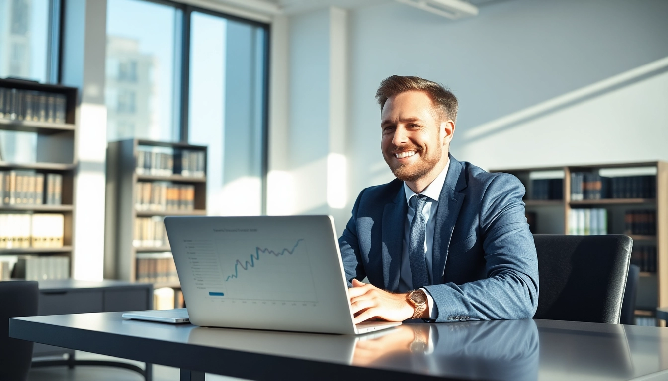 Headhunter Finance berät Klienten in einem modernen Büro mit Finanzanalysen.