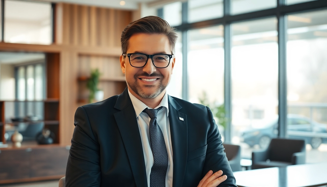 Headhunter Mühlheim im Gespräch mit einem Kandidaten in einem eleganten Büro.