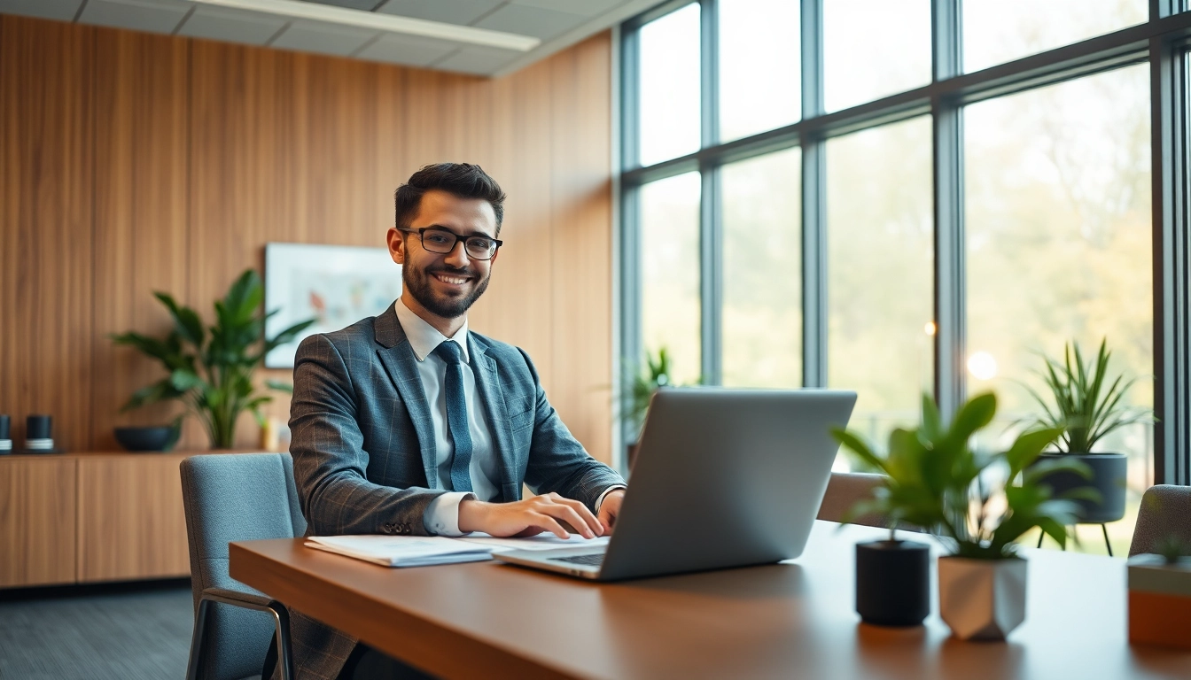 Headhunter Bielefeld bei der Arbeit in einem modernen Büro mit Bewerbungsunterlagen.