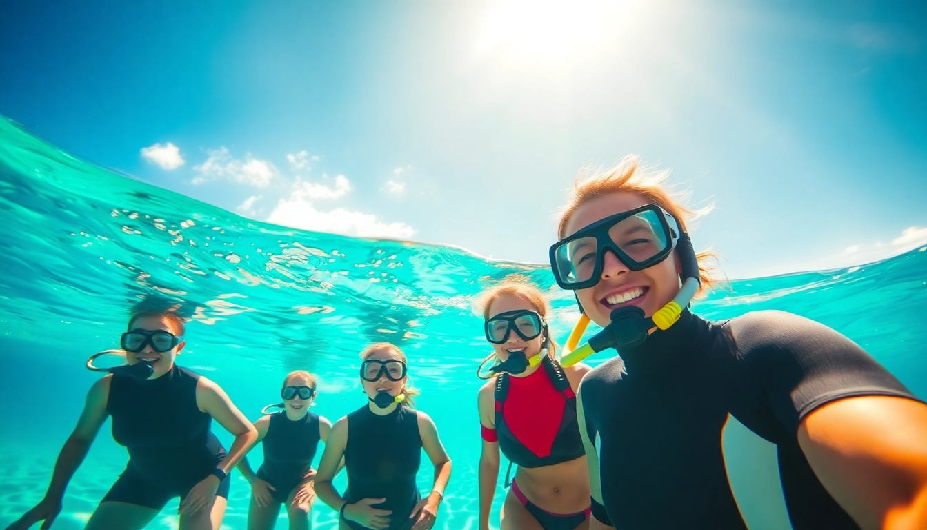 Tauchschule Playa del Carmen: Taucher gleiten in die türkisfarbenen Gewässer, um das Korallenriff zu erkunden.