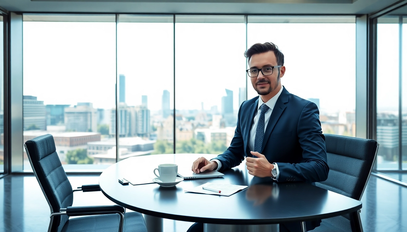 Professioneller Headhunter Leverkusen bei der Arbeit in einem modernen Büro.
