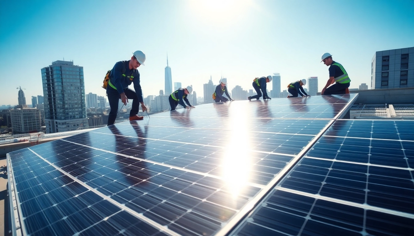 Photovoltaikanlage Kaufen Wien – Professionelle Installation von Solarpanelen in einer urbanen Umgebung.