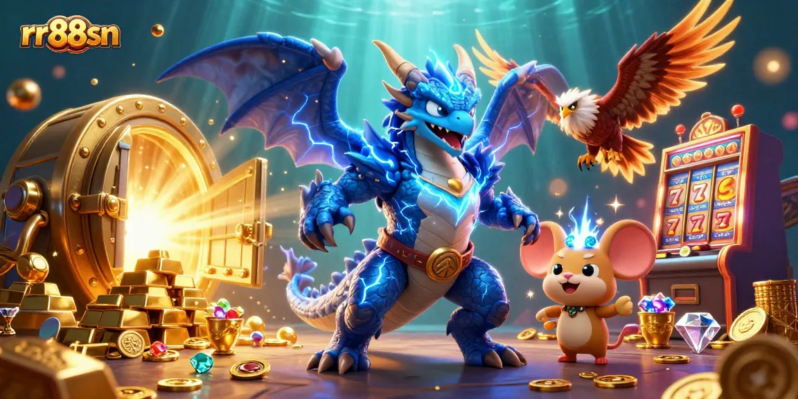 Experience the thrill of rr88sn with vibrant casino characters and exciting slot machines.