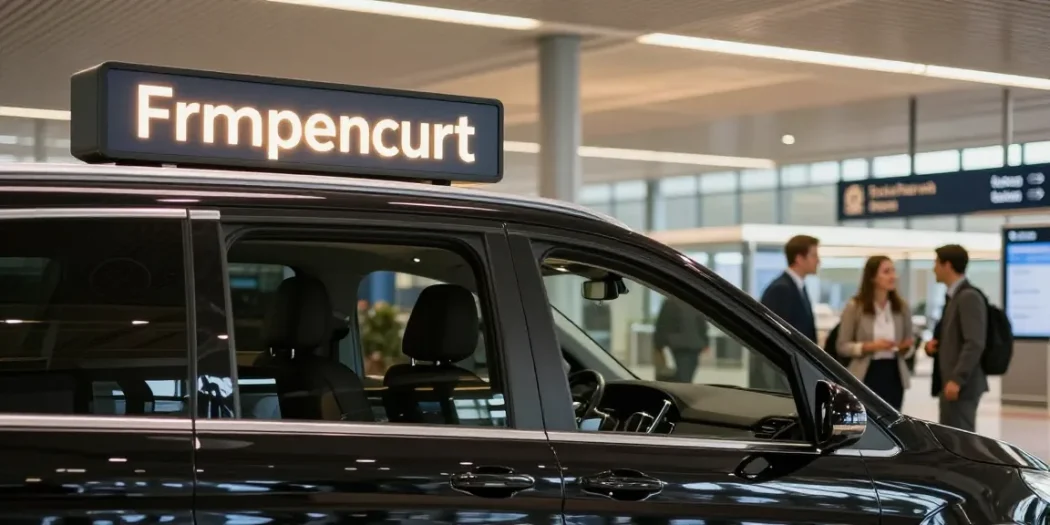 Privater Frankfurt Flughafentransfer von einem vertrauenswürdigen Anbieter, professioneller Fahrer am Flughafenangeboten.